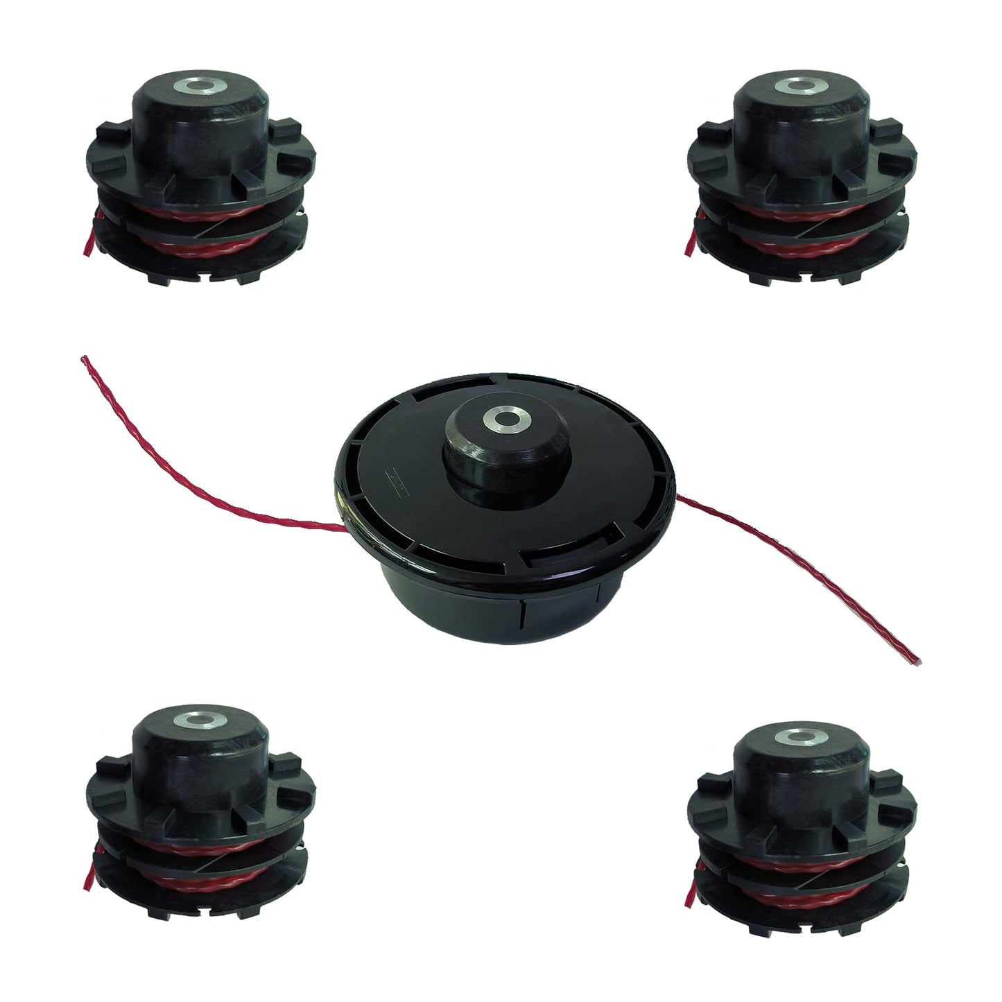 Spools of PATIOX Brushless String Tirmmer with Blade- 5 Pack Electric Weed Wacker Rechargeable Line Replacement Spool- Lawn Yard Garden (Spool 1)